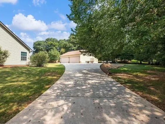 a view of a house with a patio