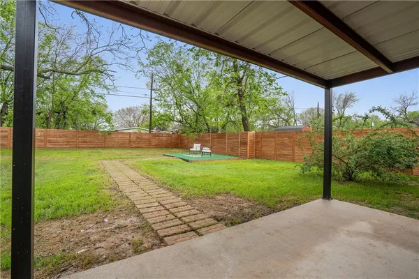 a backyard of a house