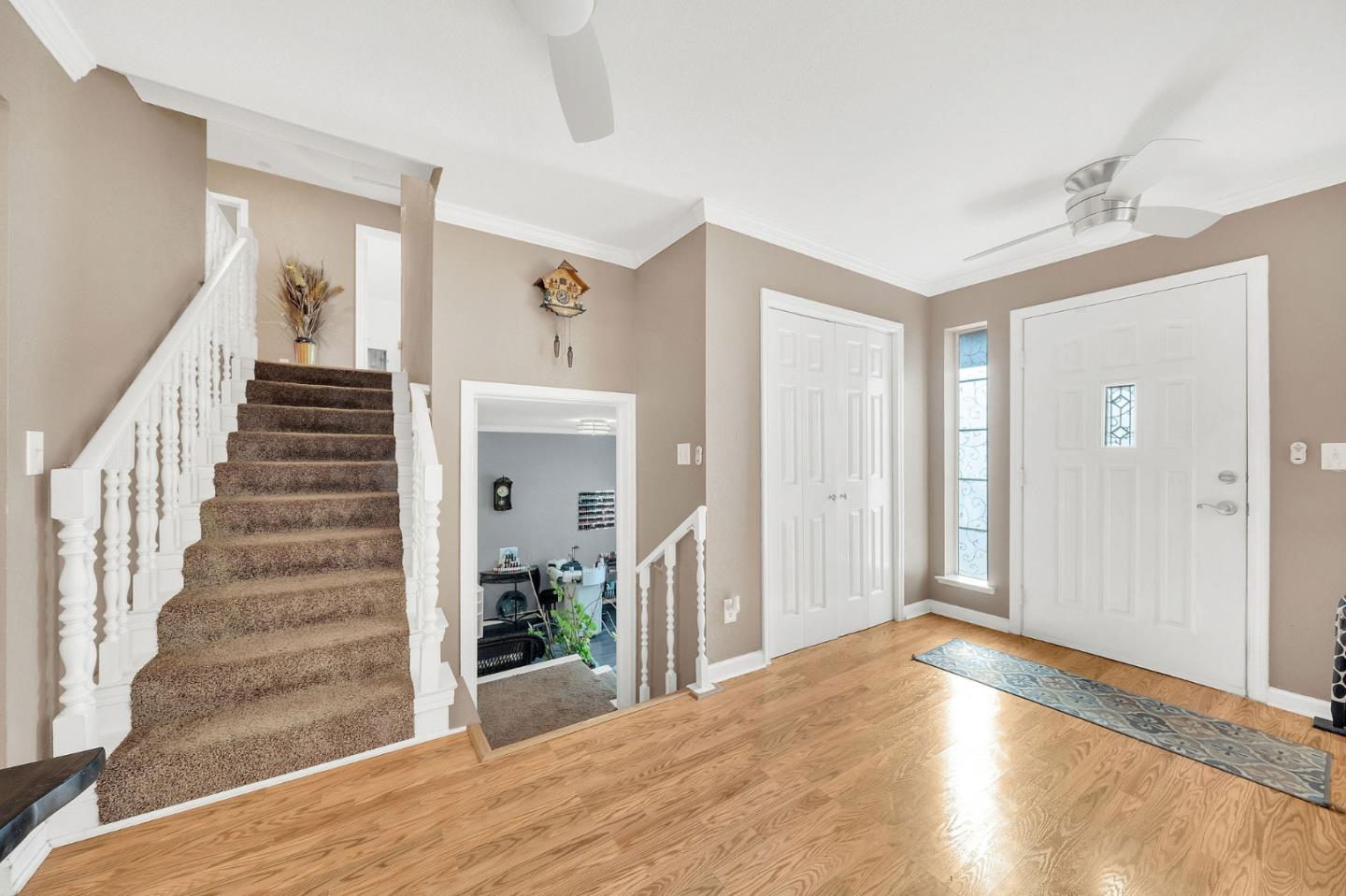26161 Sugar Pine Drive Pioneer, CA 95666 - Photo 27 of 57 a view of a hallway view with wooden floor and staircase