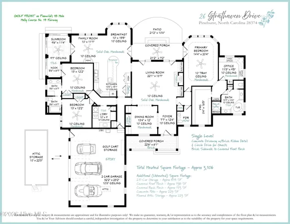 $885,000 | 26 Strathaven Drive, Pinehurst, NC 28374