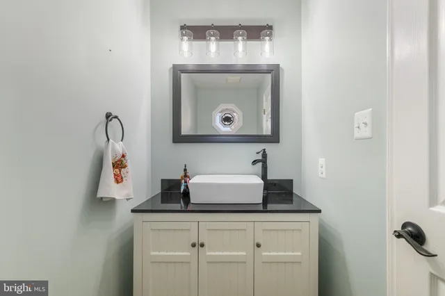 a living room with a bath tub
