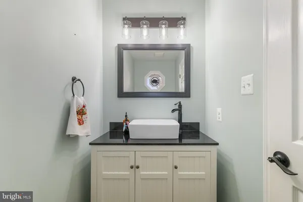 a living room with a bath tub