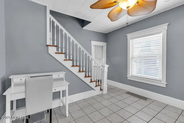 a view of an entryway with a window