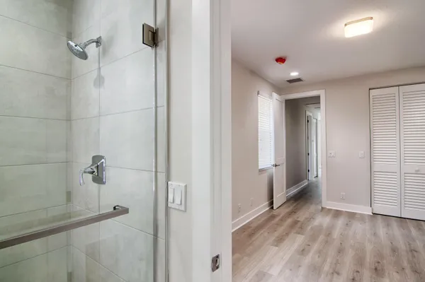 a view of bathroom with shower