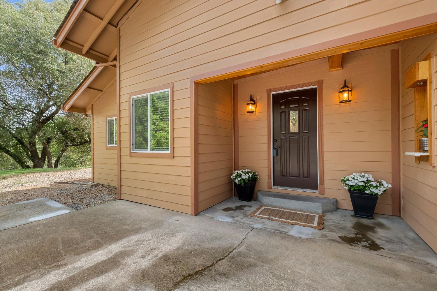 a view of a entryway door front of house