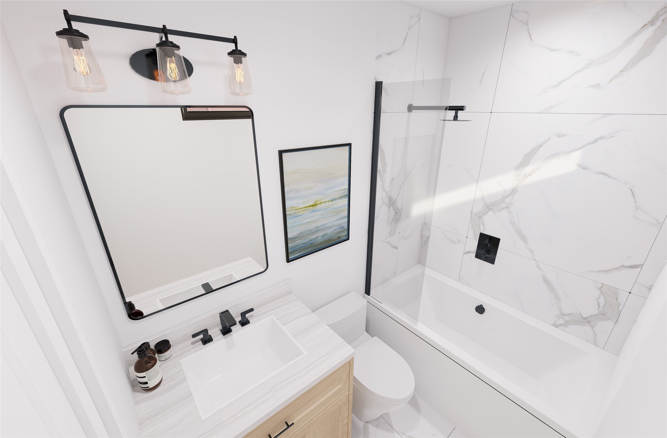 115 Milby Street Houston, TX 77003 - Photo 15 of 16 a bathroom with a sink a toilet and shower