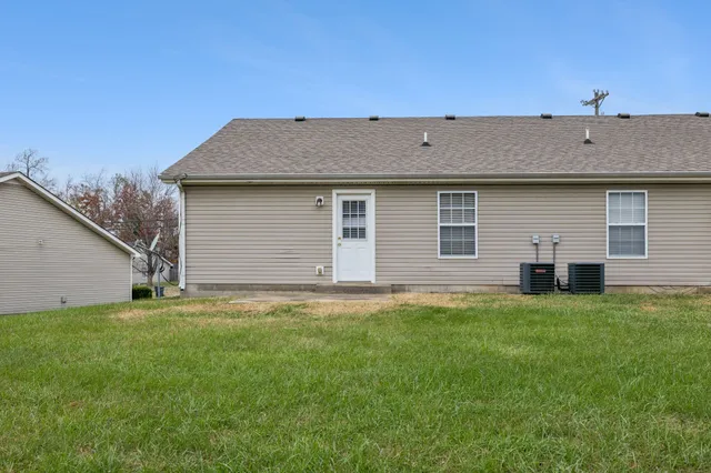 a backyard of a house