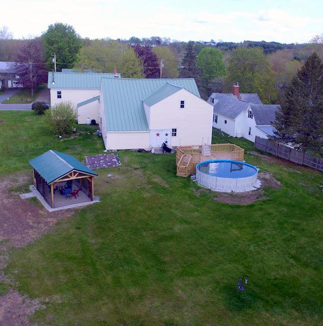 46 Main Street Unity, ME 04988 - Photo 32 of 49 Aerial view of yard & back of home