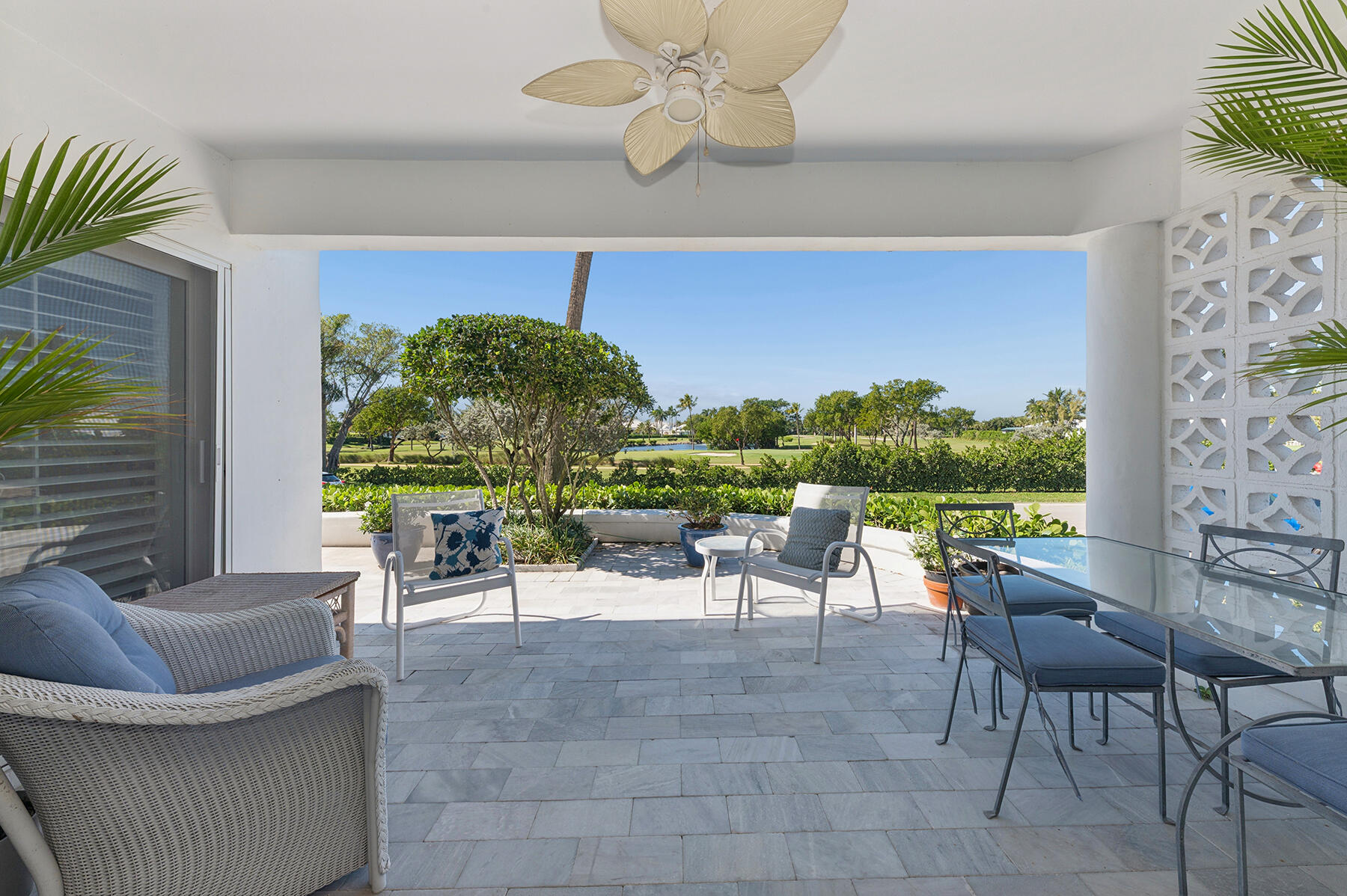 3883 Gulf Stream Road, Unit 1N Gulf Stream, FL 33483 - Photo 11 of 30 a view of a dining room with furniture window and outside view