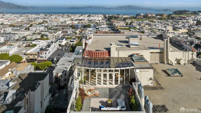 a view of a city with tall buildings