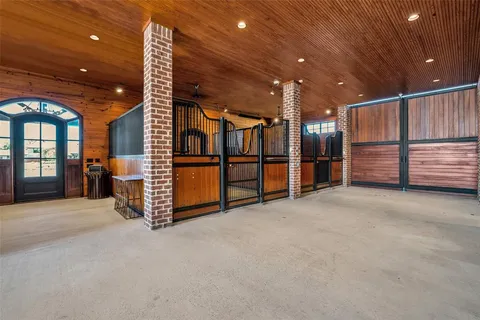a view of an empty room with garage
