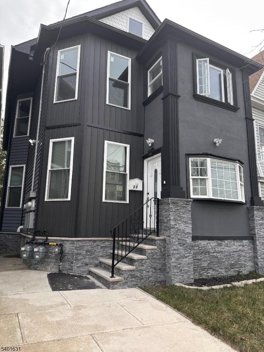 a front view of a house