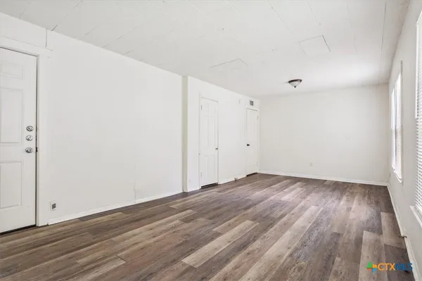 an empty room with a window