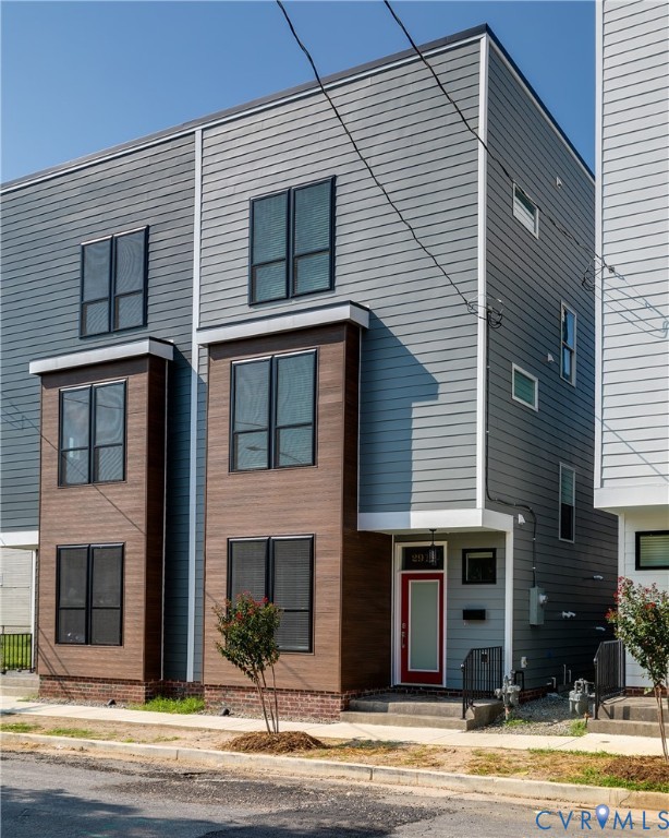 View of contemporary home