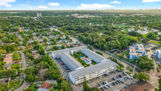 an aerial view of a city