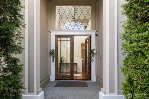 a view of front door and porch