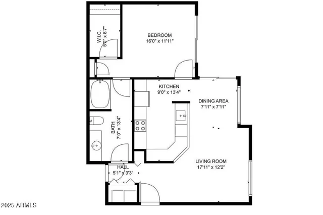 a picture of a bench in front of a wall