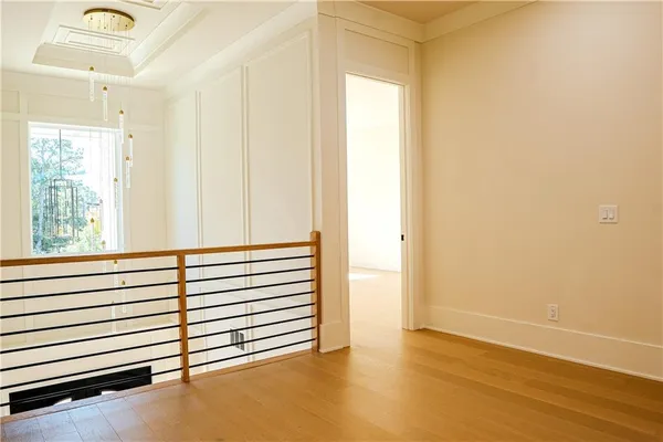 an empty room with a window