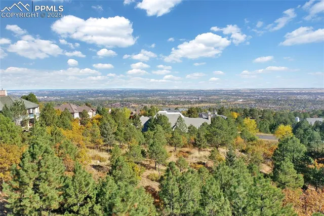 a view of a city with lots of trees