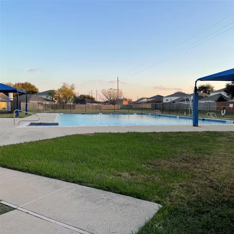 a view of a lake with houses
