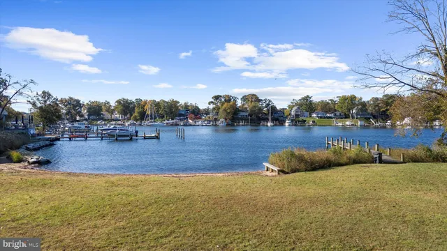 a view of a lake with a mountain