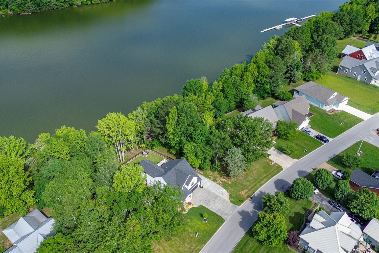 6 Cypress Point Drive Winchester, TN 37398 - Photo 2 of 58 an aerial view of a house with a yard lake and outdoor seating