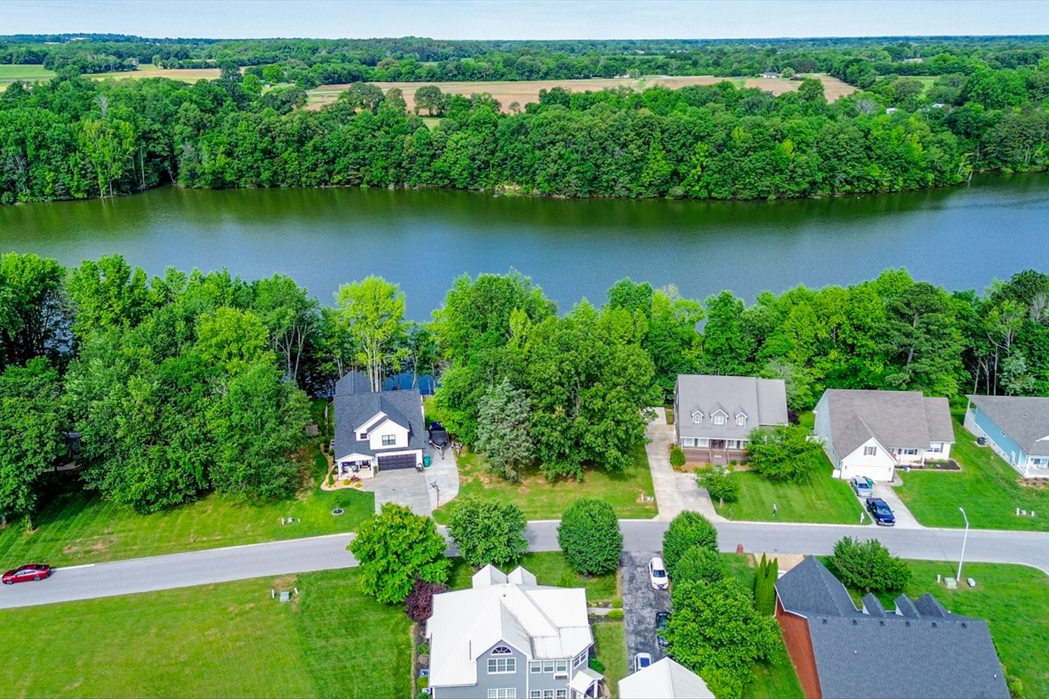 6 Cypress Point Drive Winchester, TN 37398 - Photo 32 of 58 an aerial view of a house with a garden and lake view