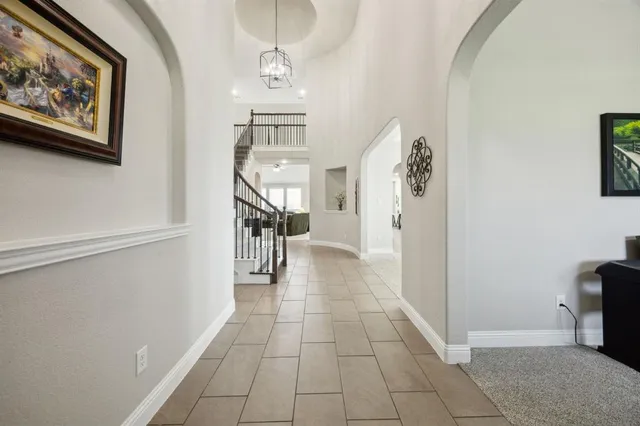 a view of a hallway with interior of the house