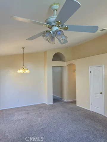 a view of a chandelier fan and a chandelier fan