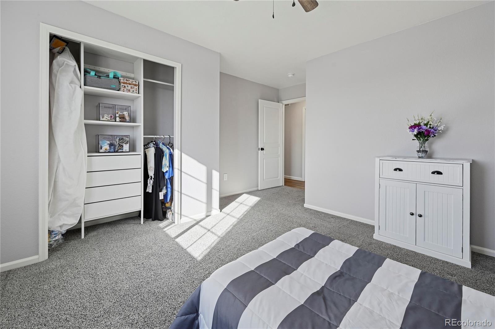 795 Winebrook Way Fountain, CO 80817 - Photo 25 of 41 a bedroom with a bed and a cabinets