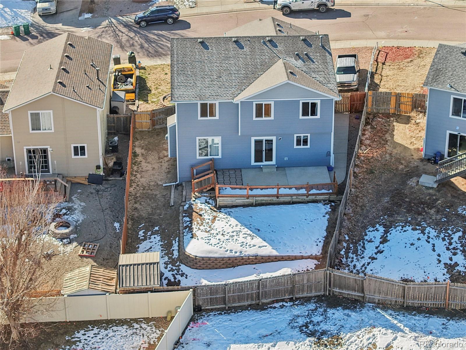 795 Winebrook Way Fountain, CO 80817 - Photo 31 of 41 an aerial view of a house with a yard