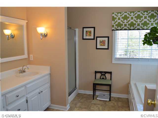 4706 Twin Cedars Road Chester, VA 23831 - Photo 18 of 24 a bathroom with a sink and a mirror