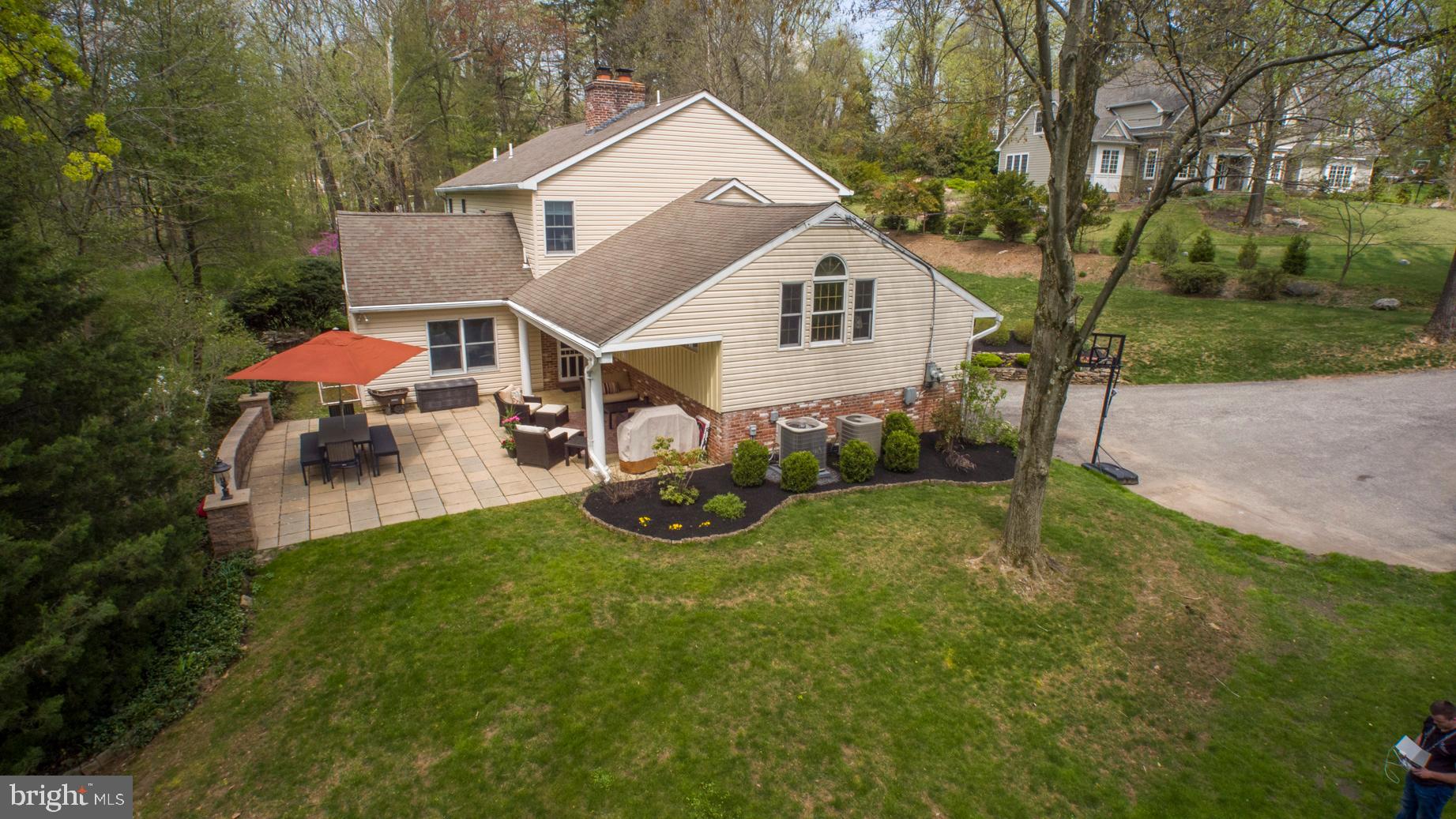 65 Crestline Road Wayne, PA 19087 - Photo 49 of 52 Aerial of large lot, 1 acre+