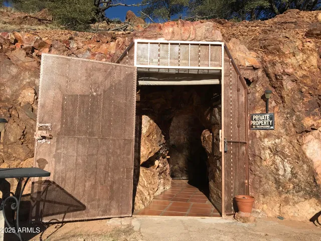 a view of a door of the house