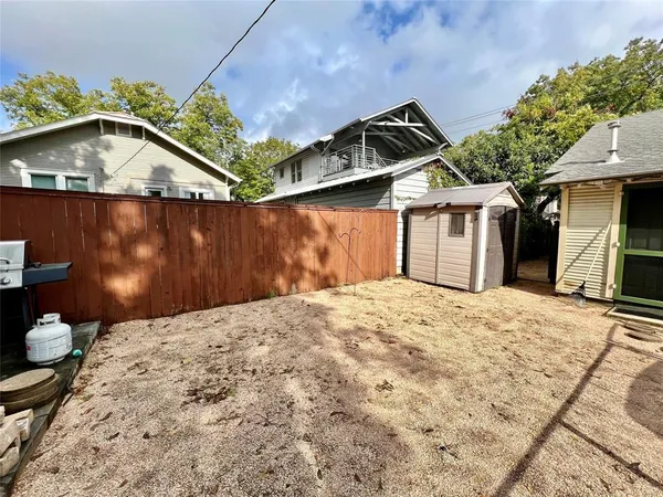 a backyard of a house