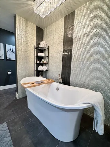 a view of a swimming pool with a porch