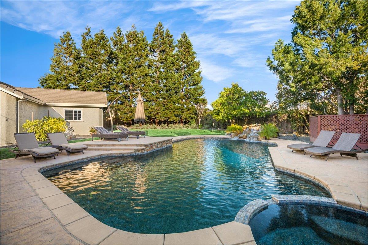 17446 Serene Drive Morgan Hill, CA 95037 - Photo 63 of 82 a view of a swimming pool with lounge chair