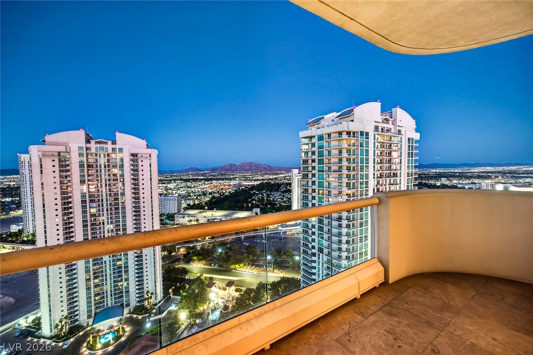 2877 Paradise Road, Unit 3302 Las Vegas, NV 89109 - Photo 19 of 38 View From Bedroom Terrace