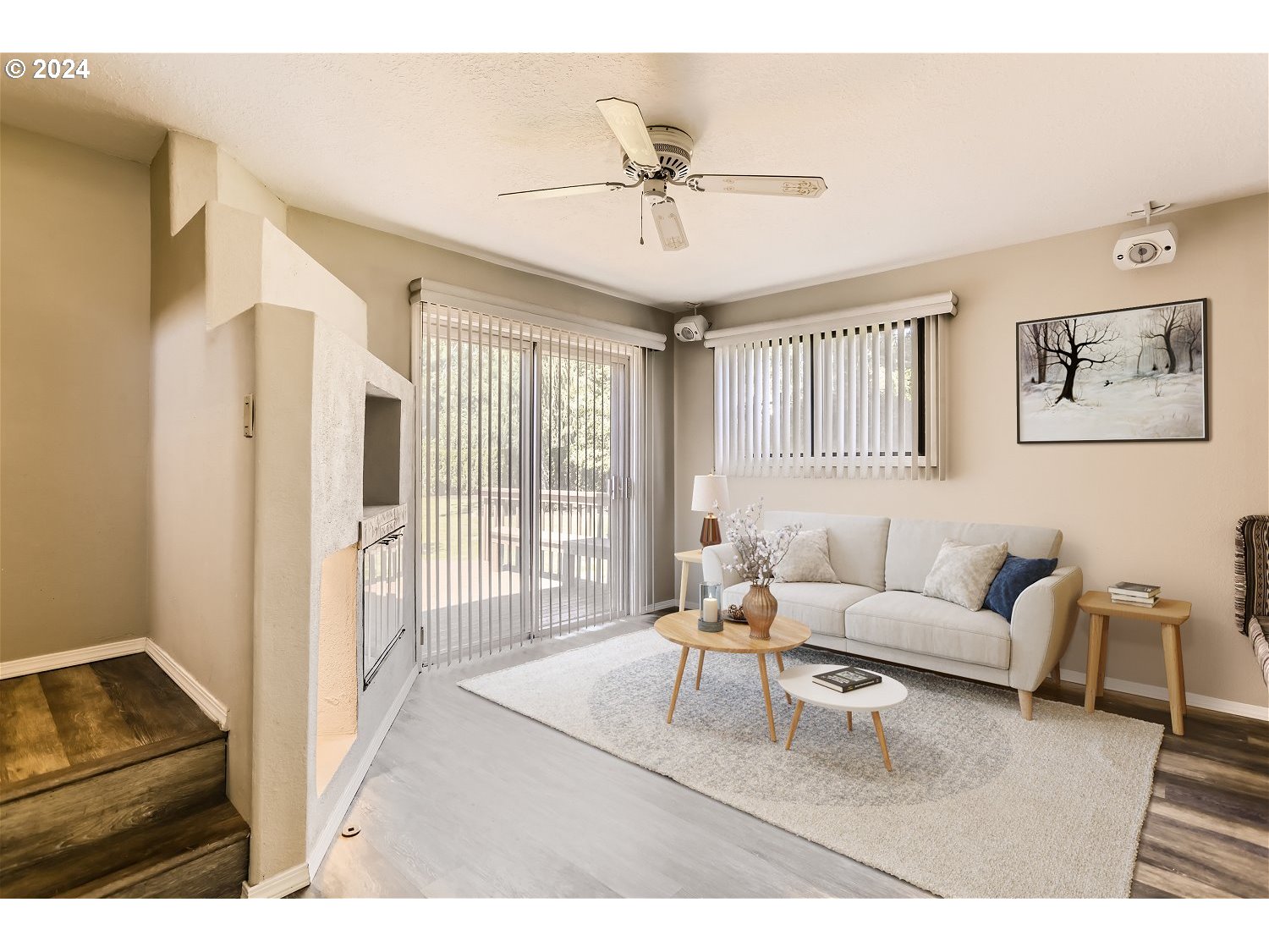 4009 Southeast View Acres Road Milwaukie, OR 97267 - Photo 14 of 37 a living room with furniture and a large window