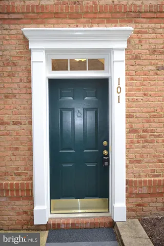 a view of wooden door