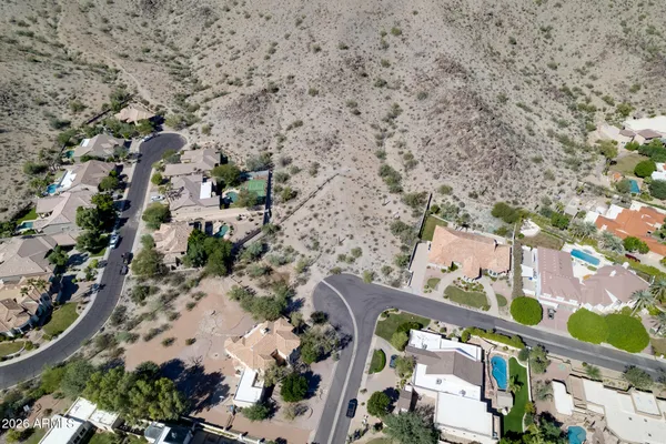 a view of a road with a yard