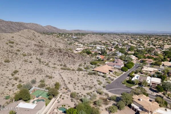 an aerial view of a city