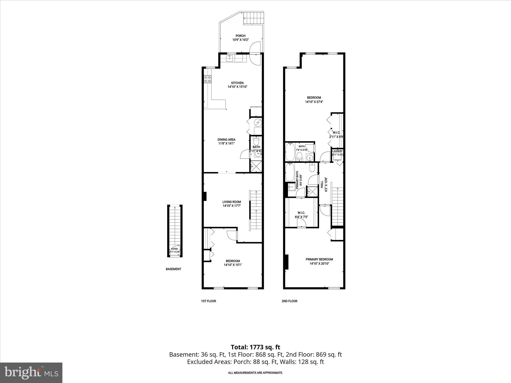 1614 6th Street Northwest Washington, DC 20001 - Photo 80 of 80 Unit 2 Both Floors Floor Plan