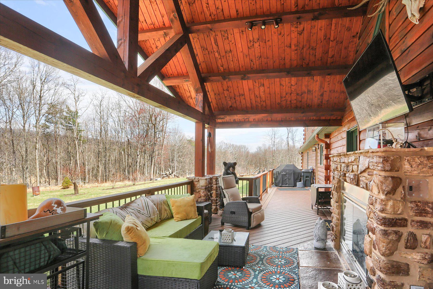 1560 Rhine Hollow Road East Waterford, PA 17021 - Photo 57 of 113 Rear Porch/Deck w/PP Fireplace View 1