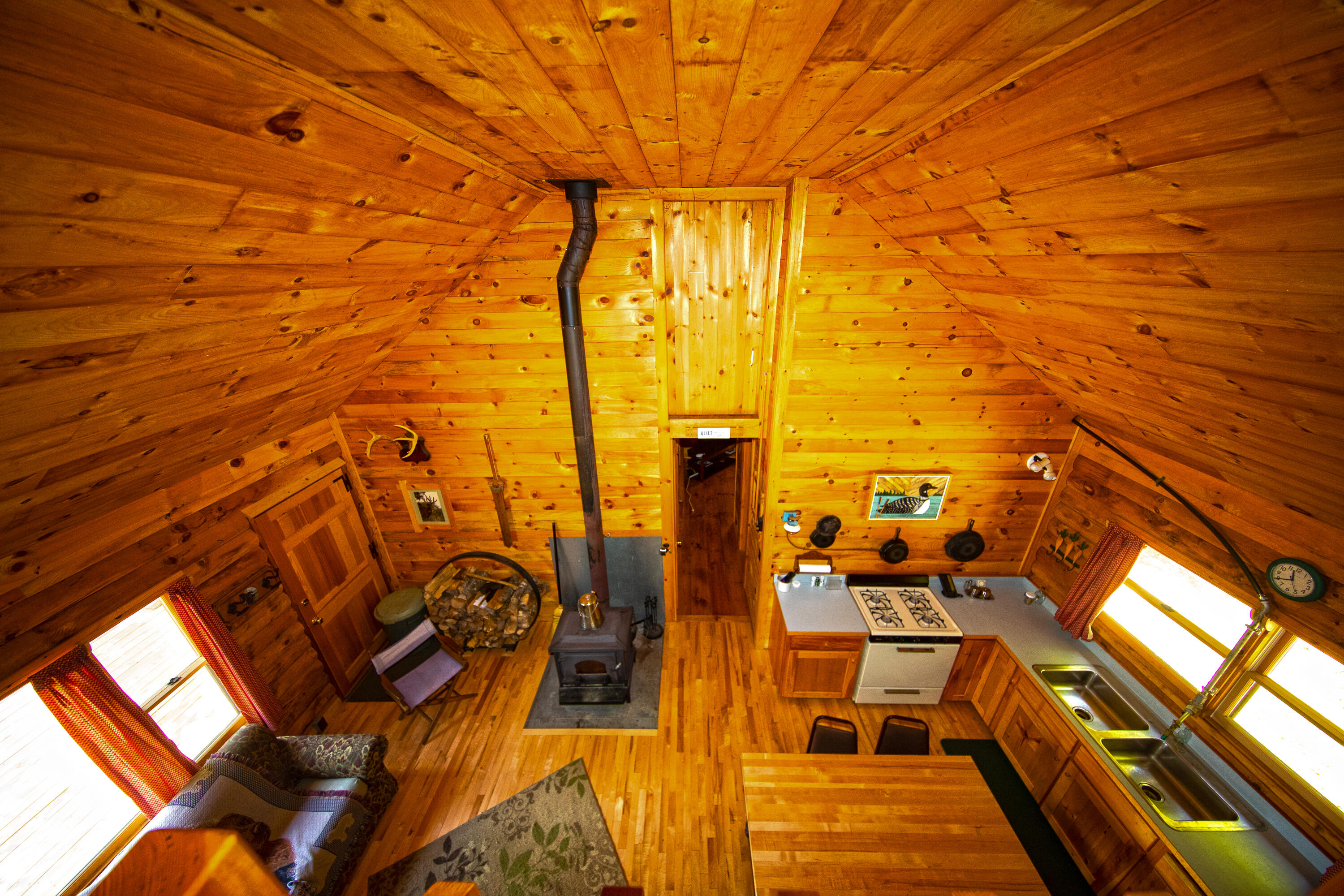 560-3 Off Comstock Road Aurora, ME 04408 - Photo 5 of 16 View of living _ kitchen area from loft