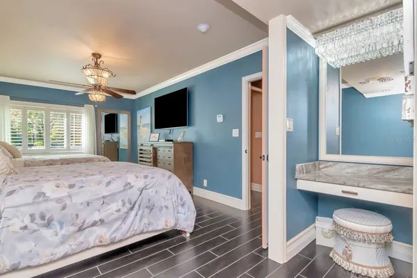 a view of entryway with stairs and wooden floor