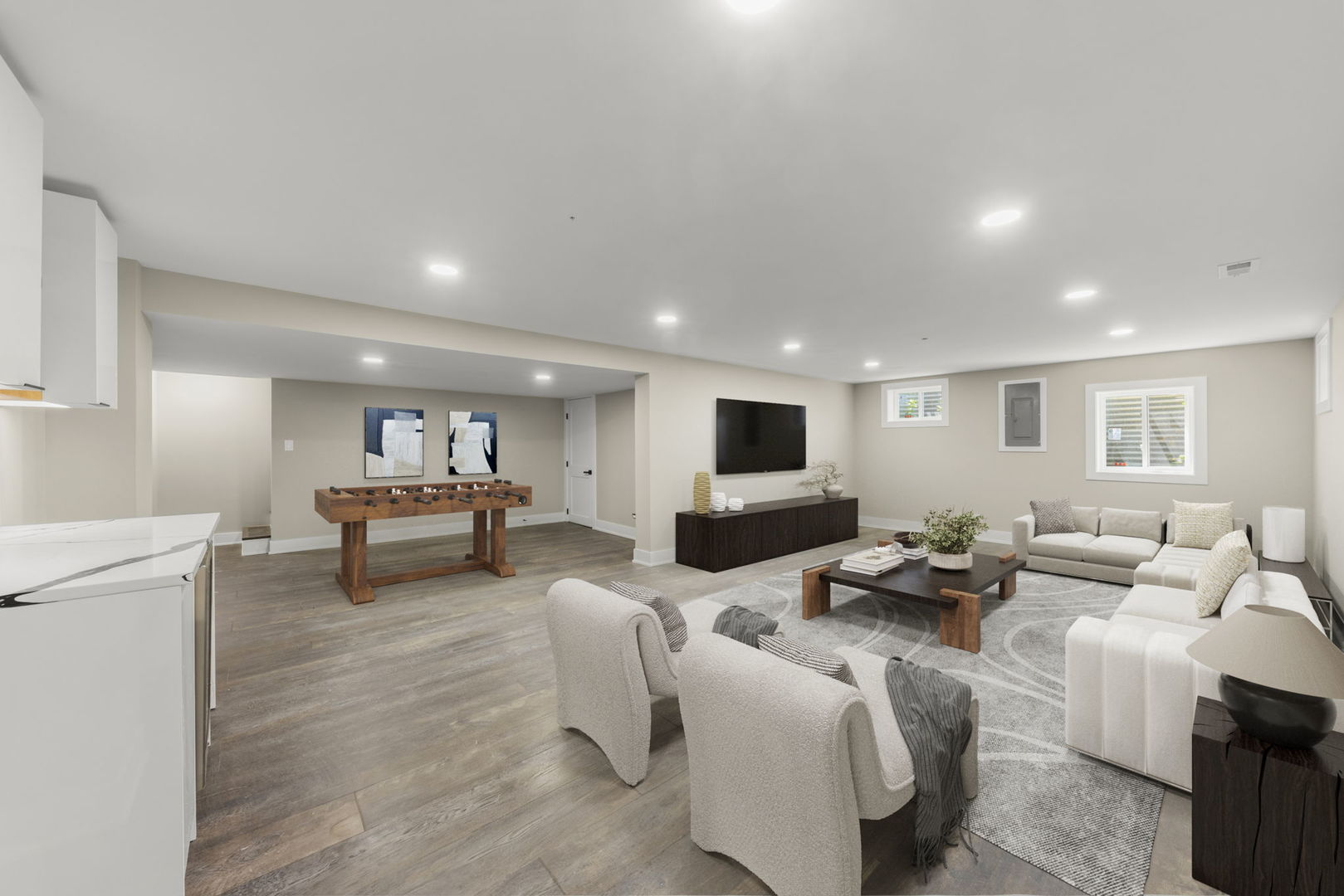 625 Edward Road Naperville, IL 60540 - Photo 36 of 47 a living room with furniture and a flat screen tv