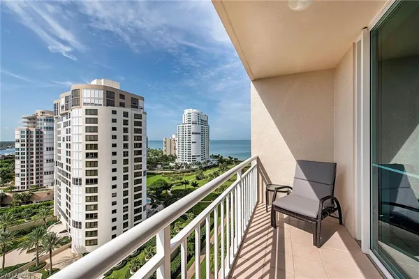 a view of balcony with couch