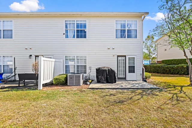 a house view with a garden space