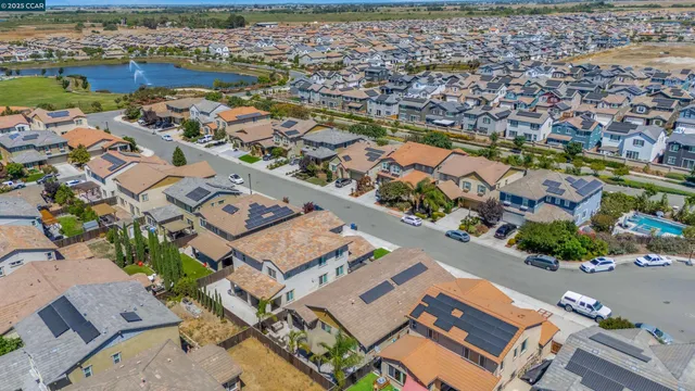 an aerial view of a city with lots of residential buildings